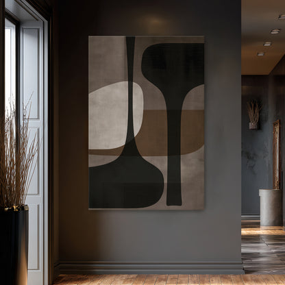 Abstract Rolled Canvas Wall Art – Twin Totems