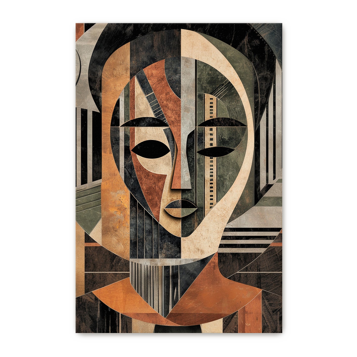 Abstract Face Wall Art Digital Download – "Faces of Heritage"