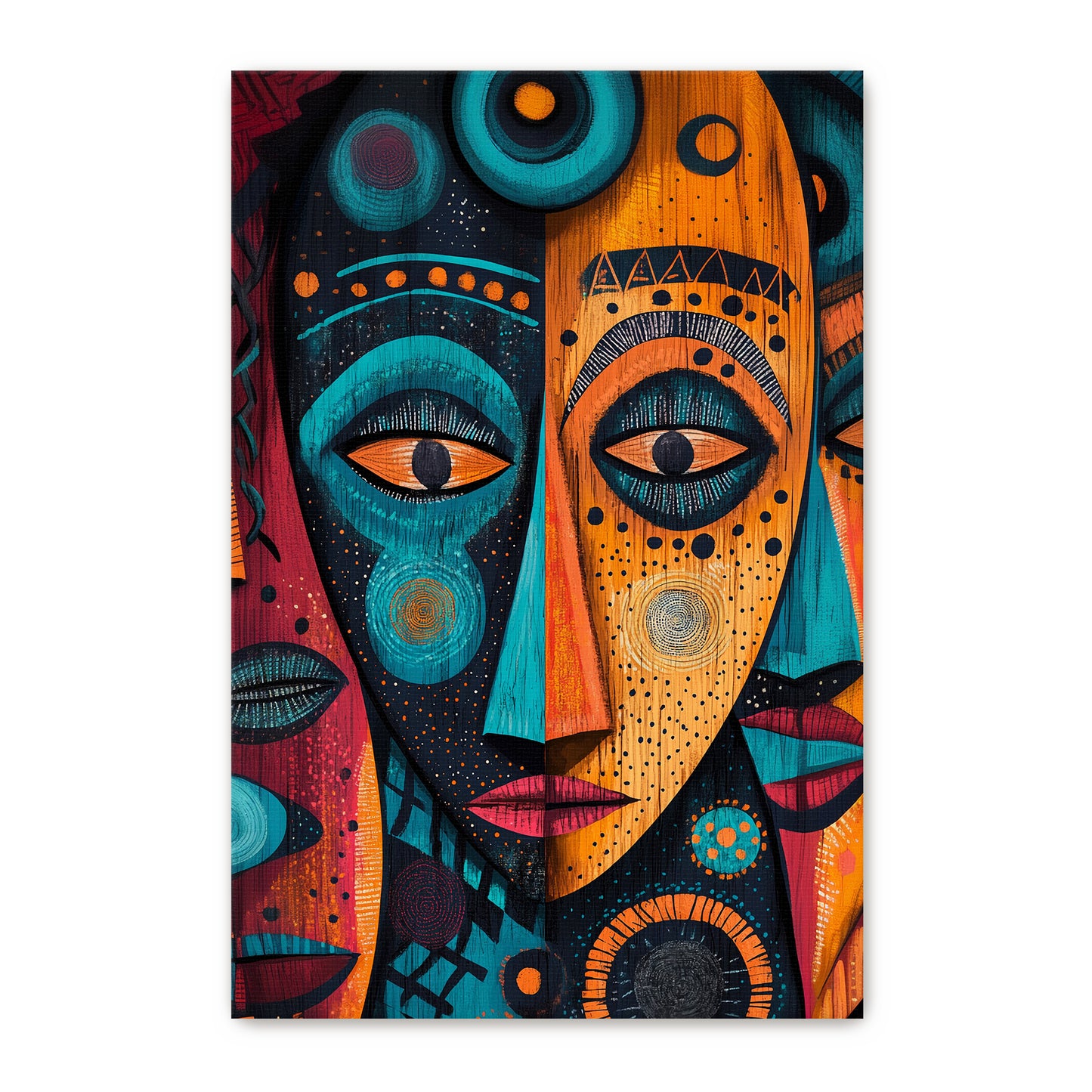 African Inspired Wall Art Digital Download – "Echoes of the Ancestors"