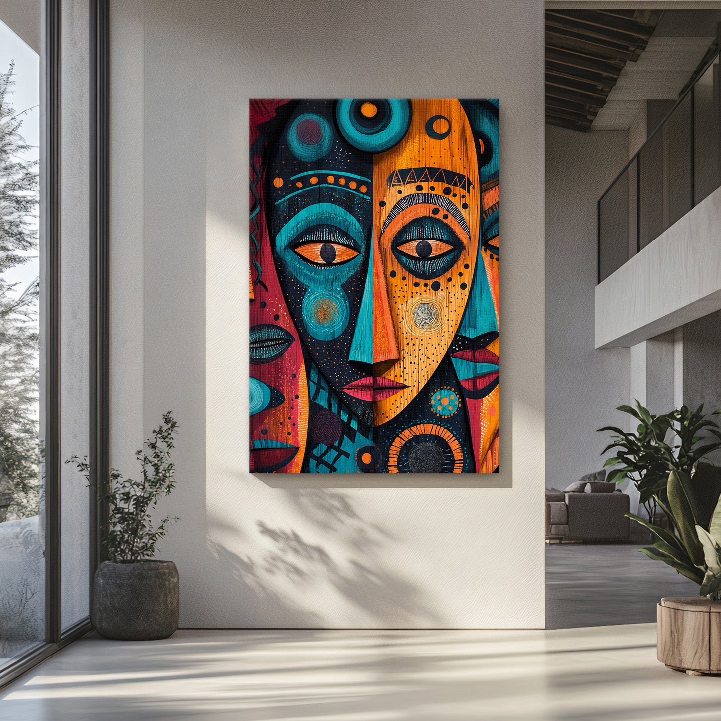 African Inspired Wall Art Digital Download – "Echoes of the Ancestors"