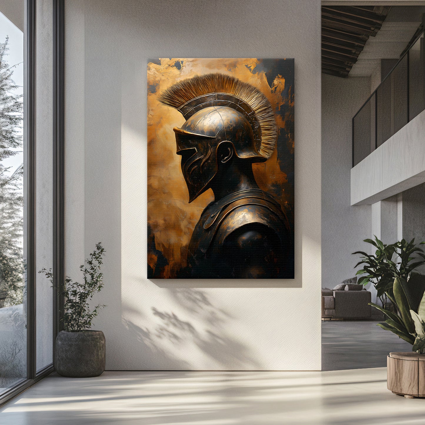 Roman Warrior Wall Art Rolled Canvas - "Temporal Warrior"