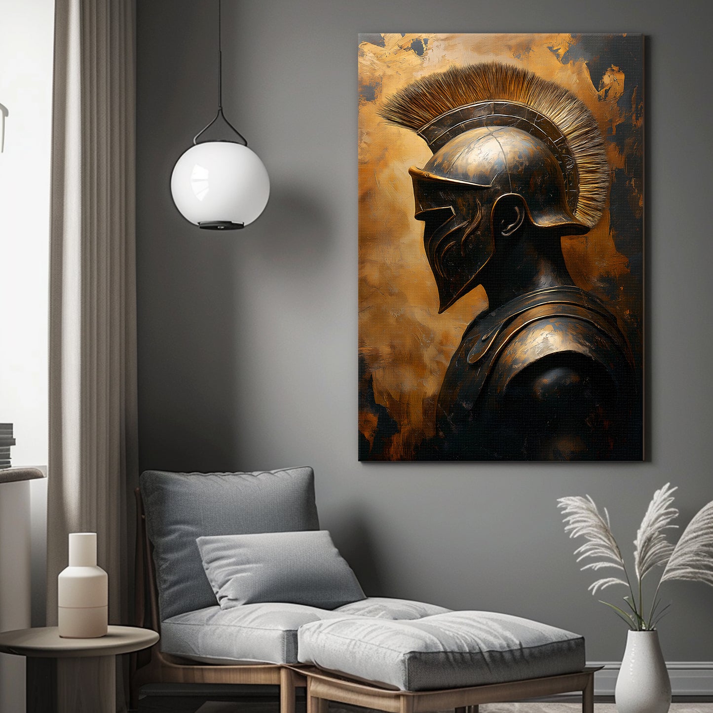 Roman Warrior Wall Art Rolled Canvas - "Temporal Warrior"