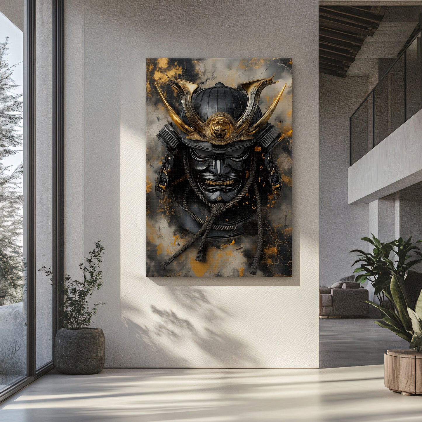 Asian Inspired Wall Art Rolled Canvas - "Kage"