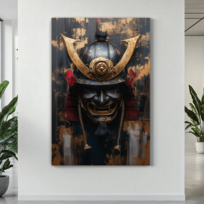 Asian Inspired Samurai Warrior Wall Art Rolled Canvas - "Temporal Warrior"