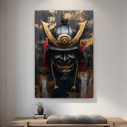 Asian Inspired Samurai Warrior Wall Art Rolled Canvas - "Temporal Warrior"