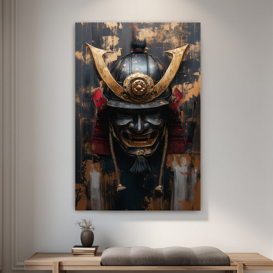 Asian Inspired Samurai Wall Art Digital Download - "Temporal Warrior"