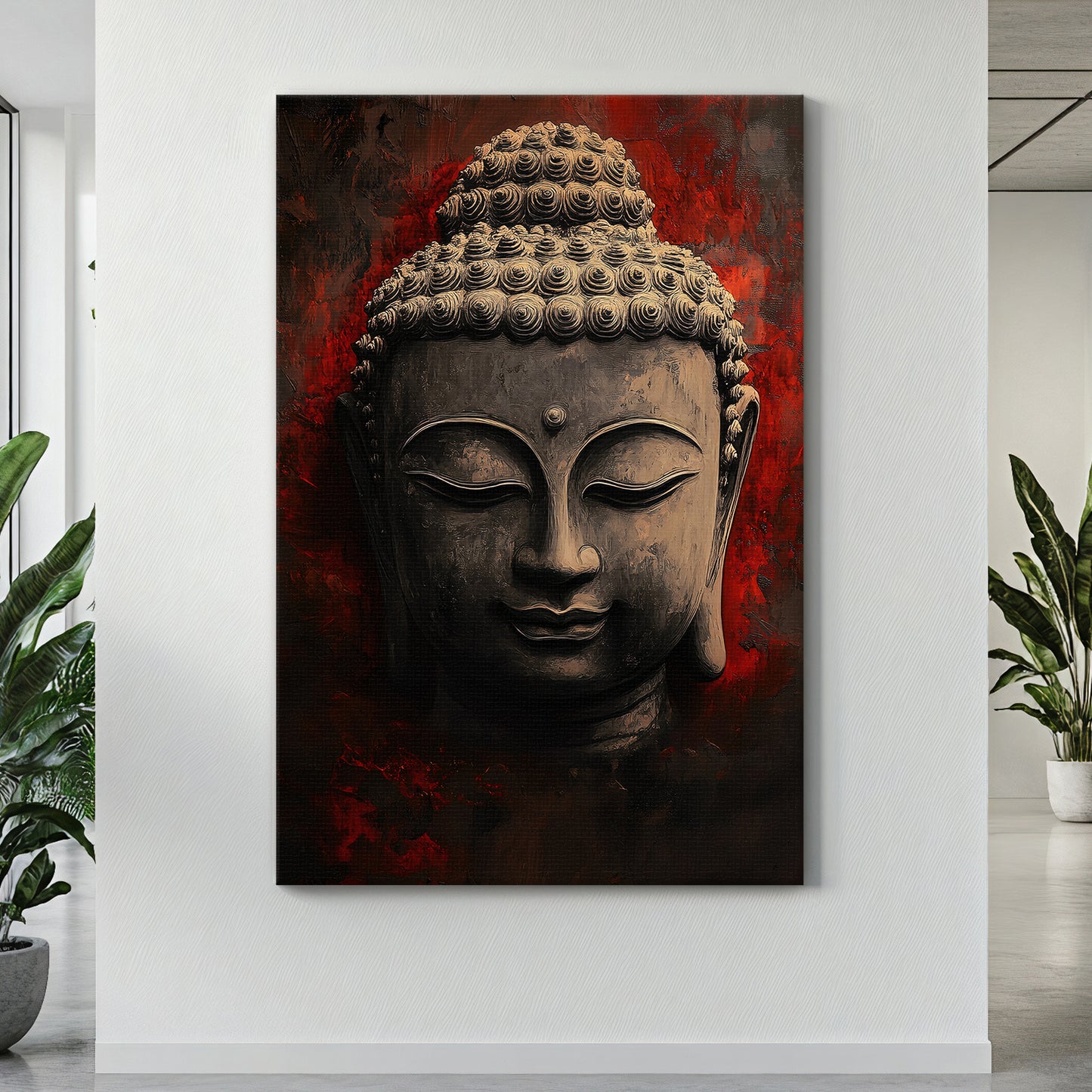Buddha Wall Art Stretched Canvas Print - "Eternal Calm"
