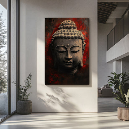 Buddha Wall Art Stretched Canvas Print - "Eternal Calm"