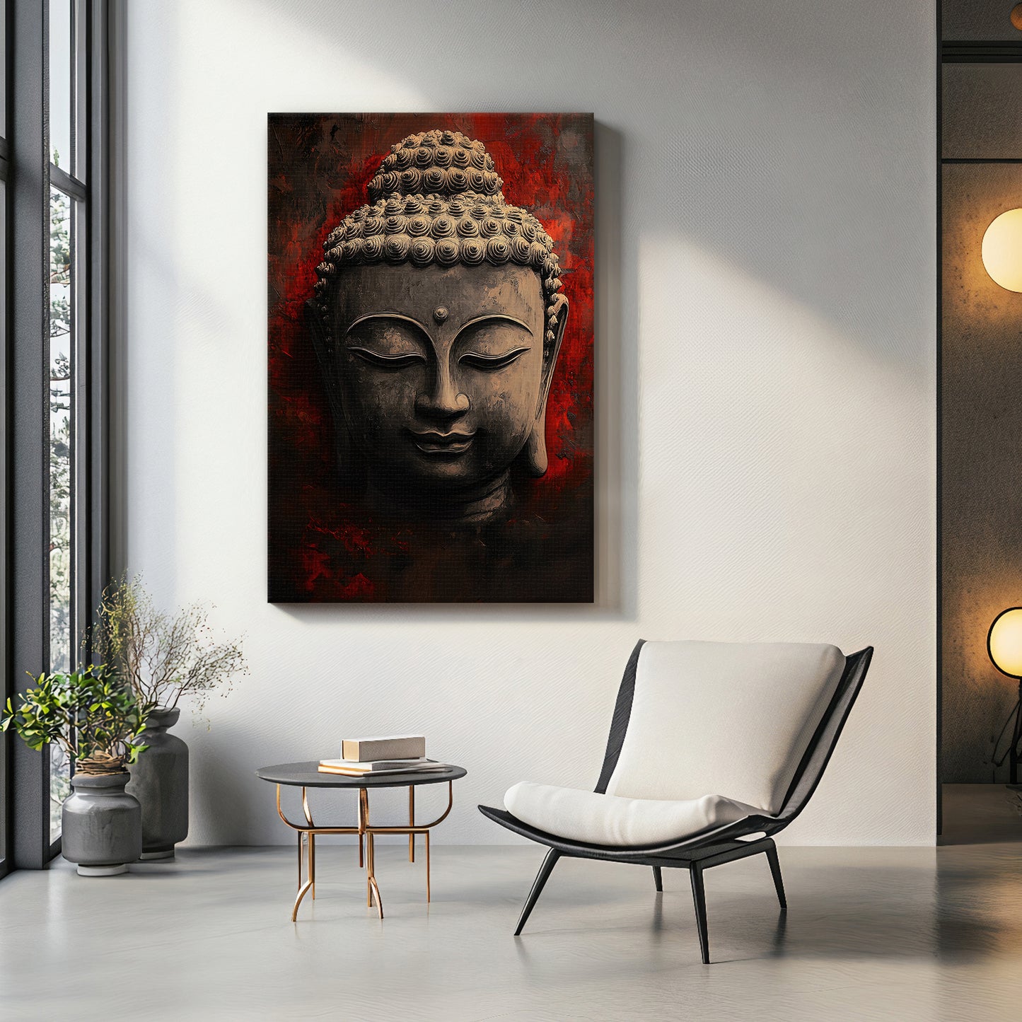 Buddha Wall Art Stretched Canvas Print - "Eternal Calm"