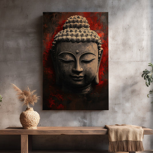 Buddha Wall Art Stretched Canvas Print - "Eternal Calm"