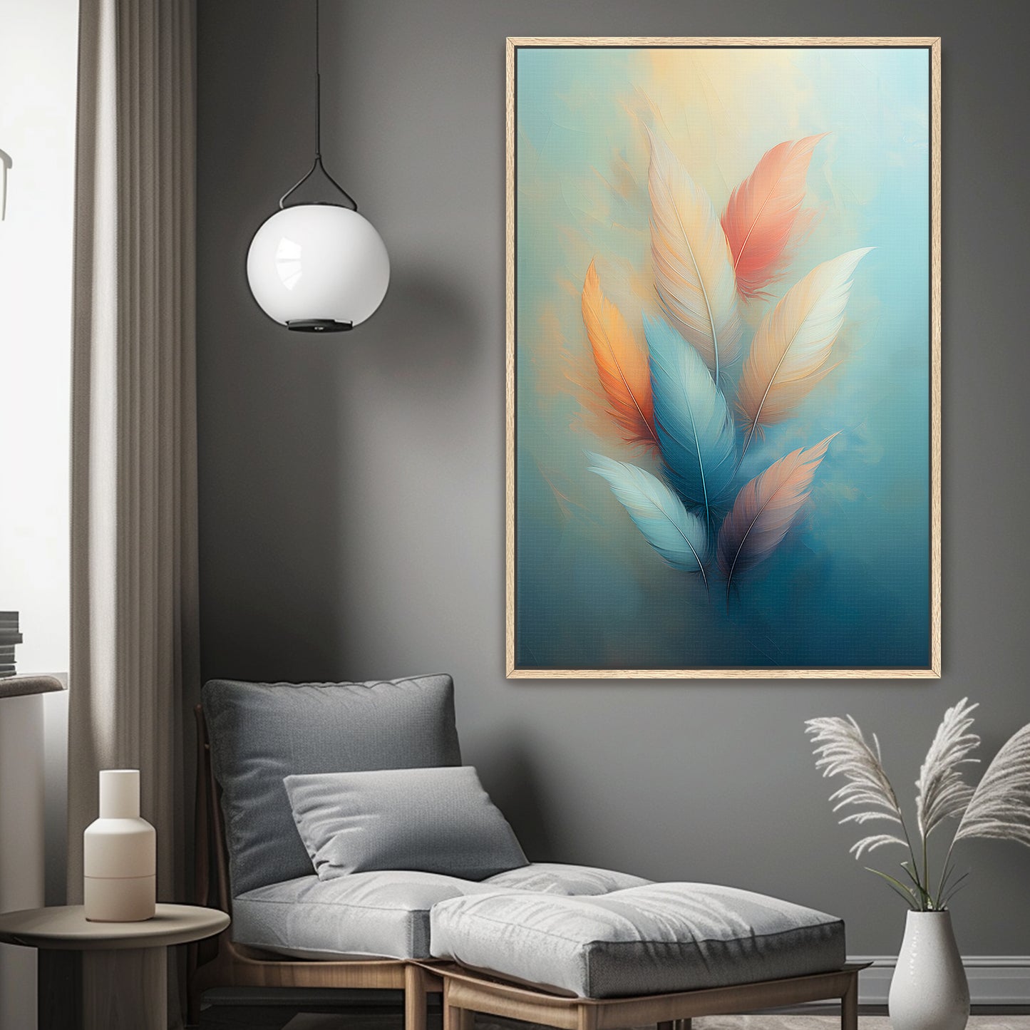 Framed Canvas Wall Art – "Whispers of Light"