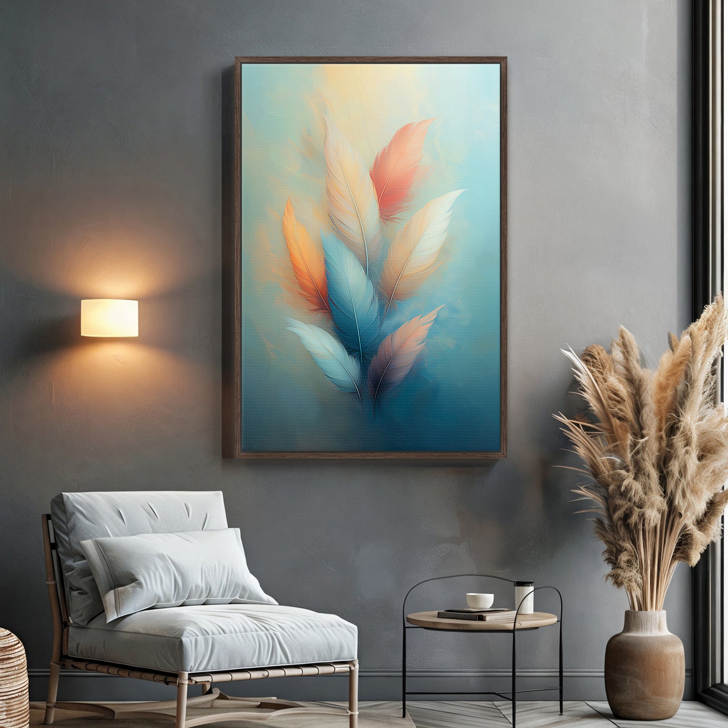 Framed Canvas Wall Art – "Whispers of Light"