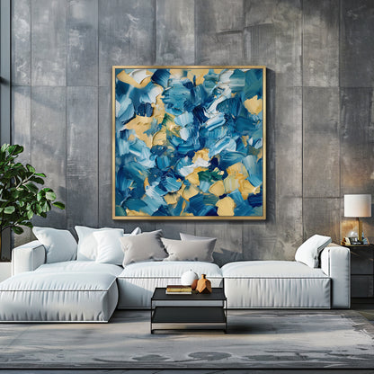 Abstract Wall Art | Framed Canvas Print - "Impasto Fields" | Ready to Hang