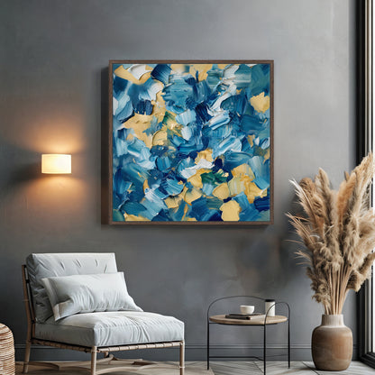 Abstract Wall Art | Framed Canvas Print - "Impasto Fields" | Ready to Hang