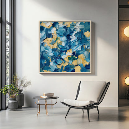 Abstract Wall Art | Framed Canvas Print - "Impasto Fields" | Ready to Hang
