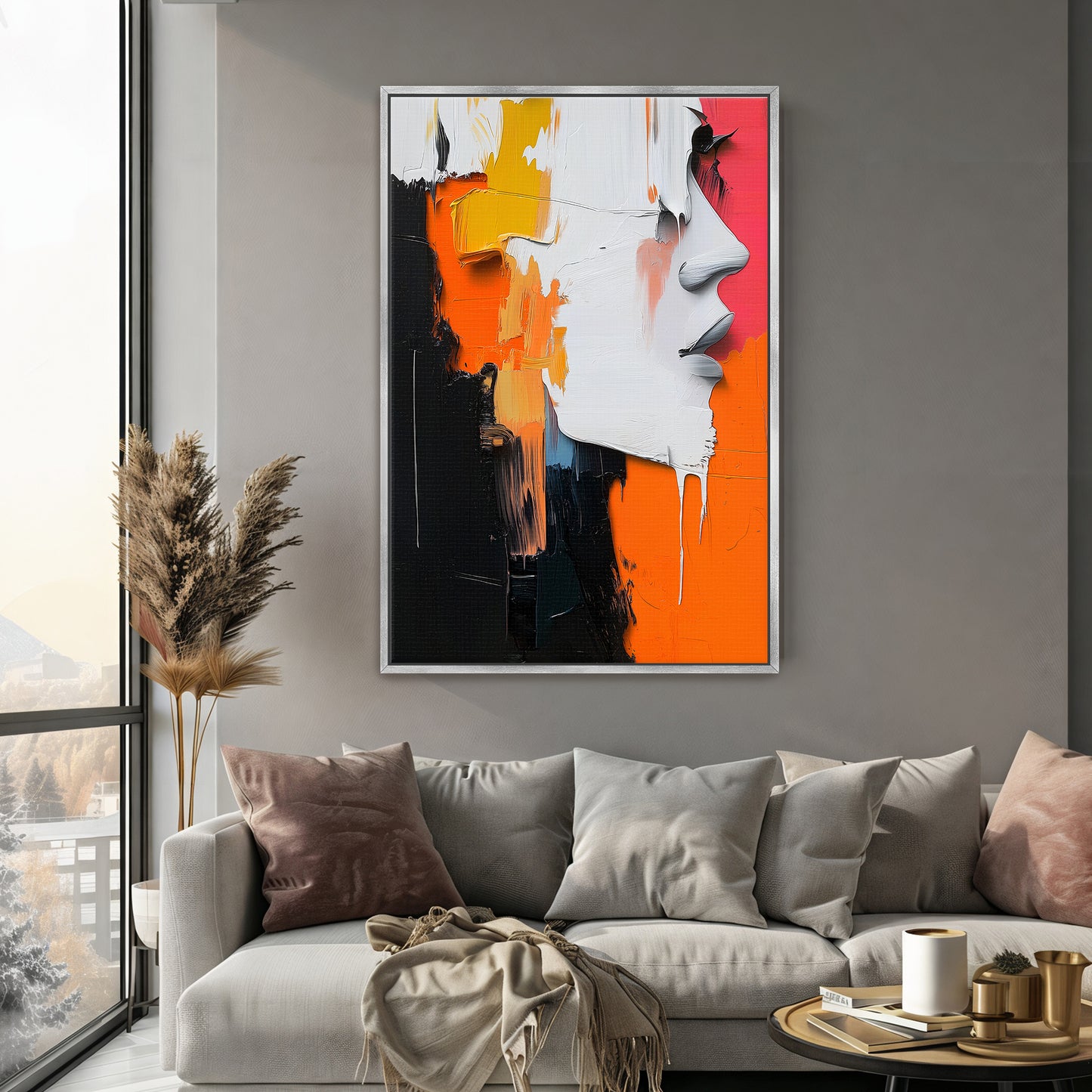 Abstract Wall Art | Framed Canvas Print - "Emergent Silhouette"