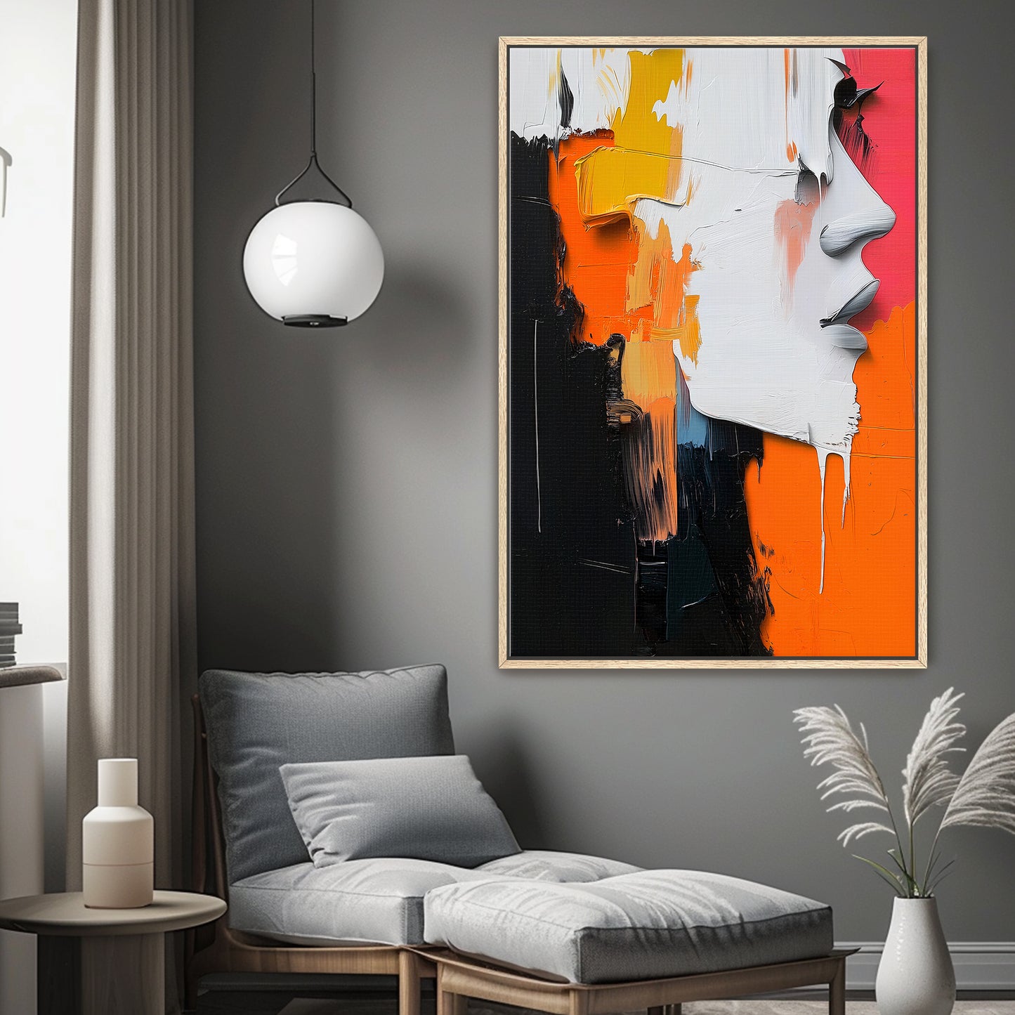 Abstract Wall Art | Framed Canvas Print - "Emergent Silhouette"