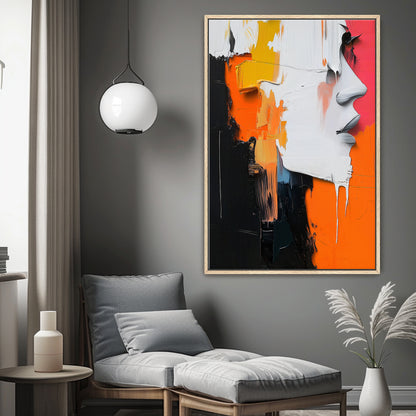 Abstract Wall Art | Framed Canvas Print - "Emergent Silhouette"
