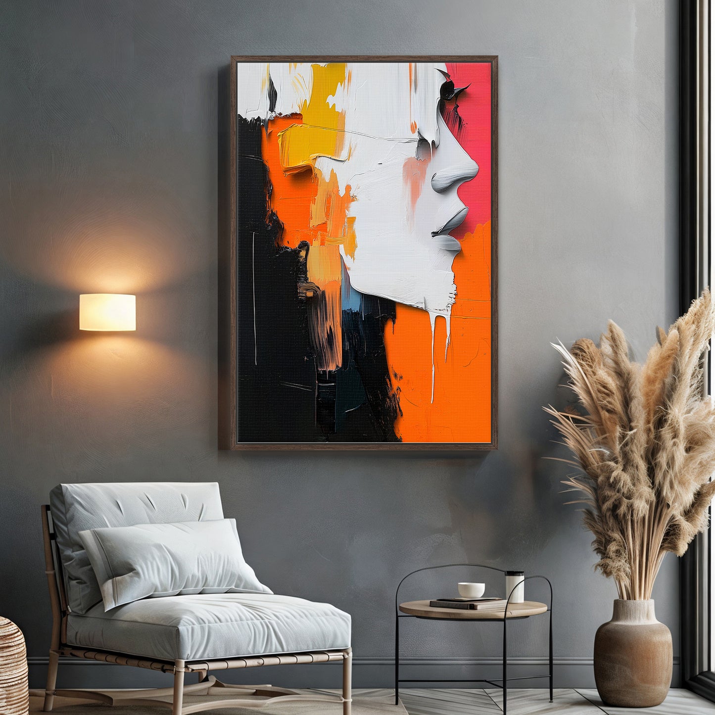 Abstract Wall Art | Framed Canvas Print - "Emergent Silhouette"