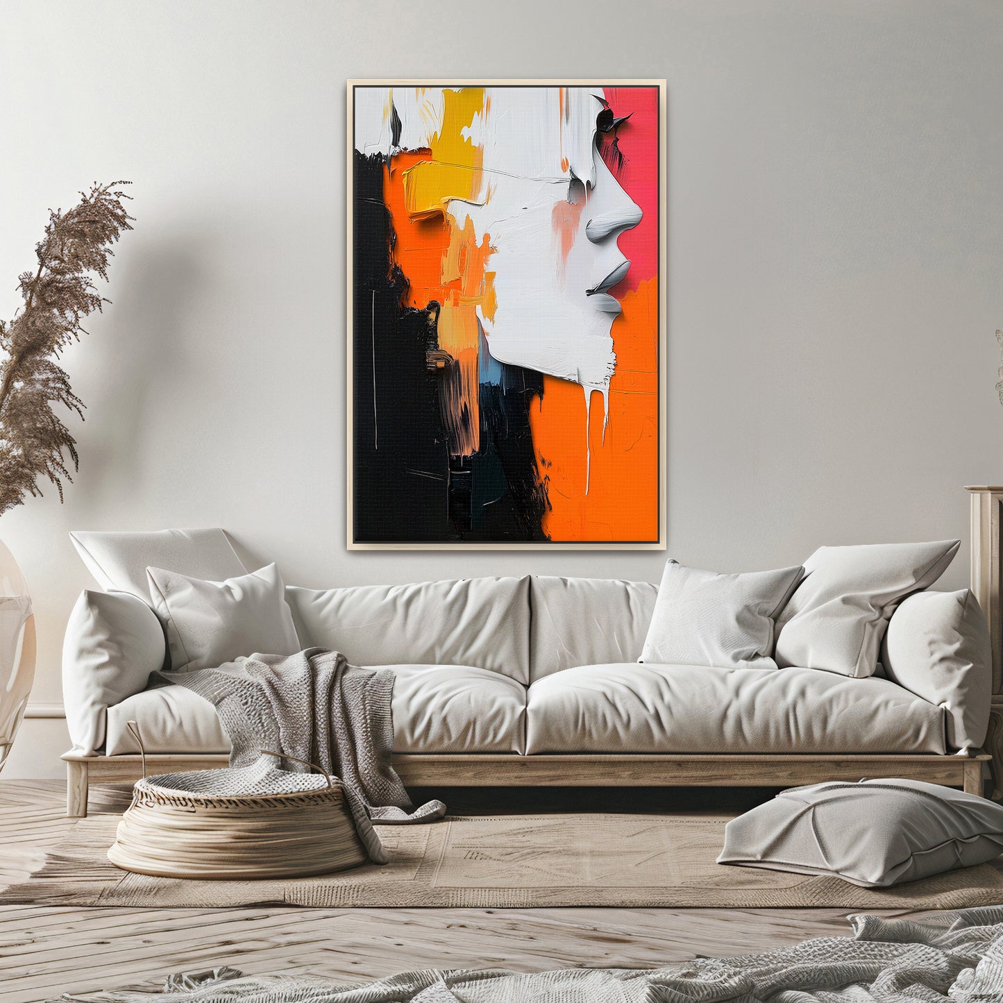 Abstract Wall Art | Framed Canvas Print - "Emergent Silhouette"