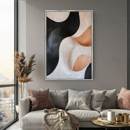 Abstract Wall Art Framed Canvas Print - "Shifting Sands"