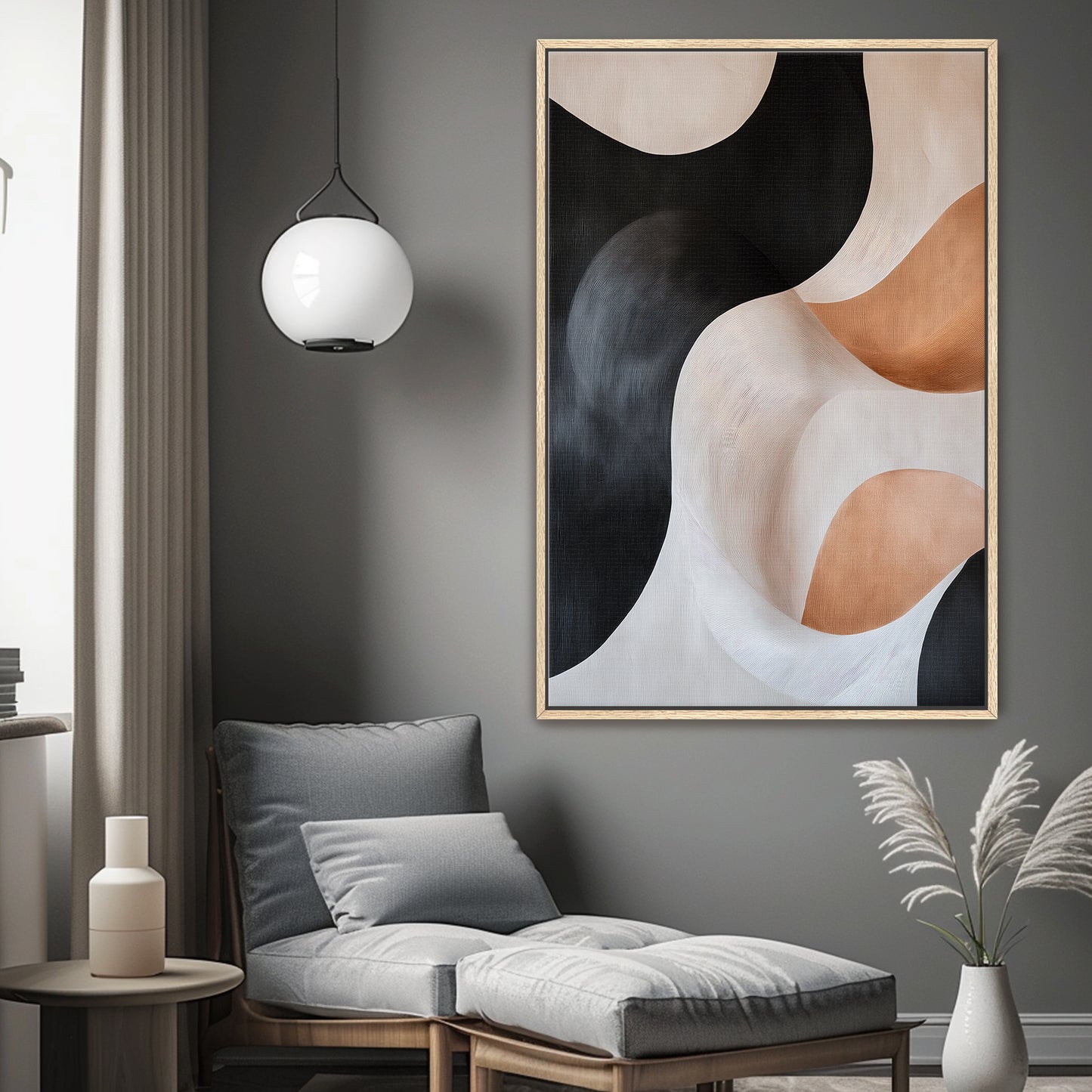 Abstract Wall Art Framed Canvas Print - "Shifting Sands"