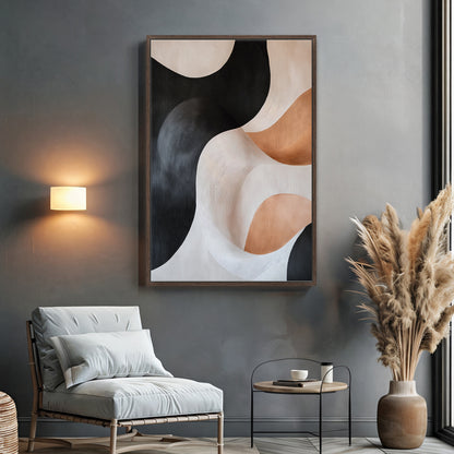 Abstract Wall Art Framed Canvas Print - "Shifting Sands"