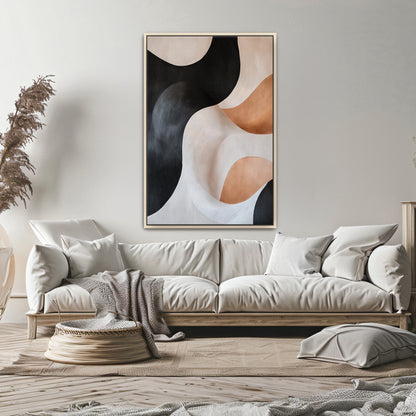 Abstract Wall Art Framed Canvas Print - "Shifting Sands"