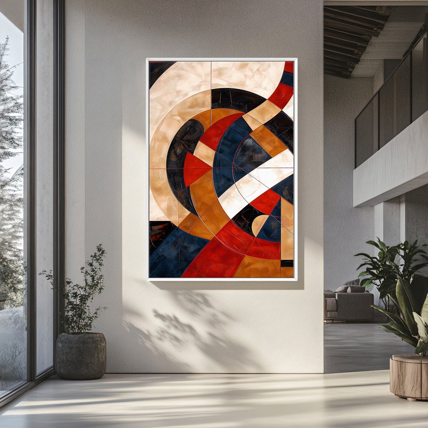 Abstract Wall Art Framed Canvas Print - "Tectonic Shift"
