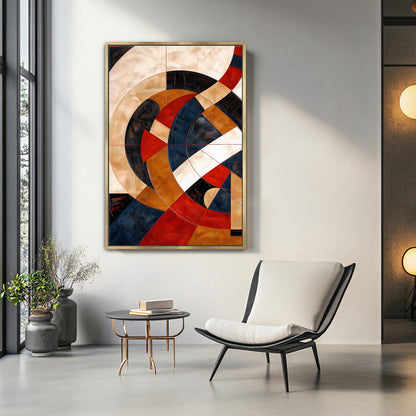 Abstract Wall Art Framed Canvas Print - "Tectonic Shift"