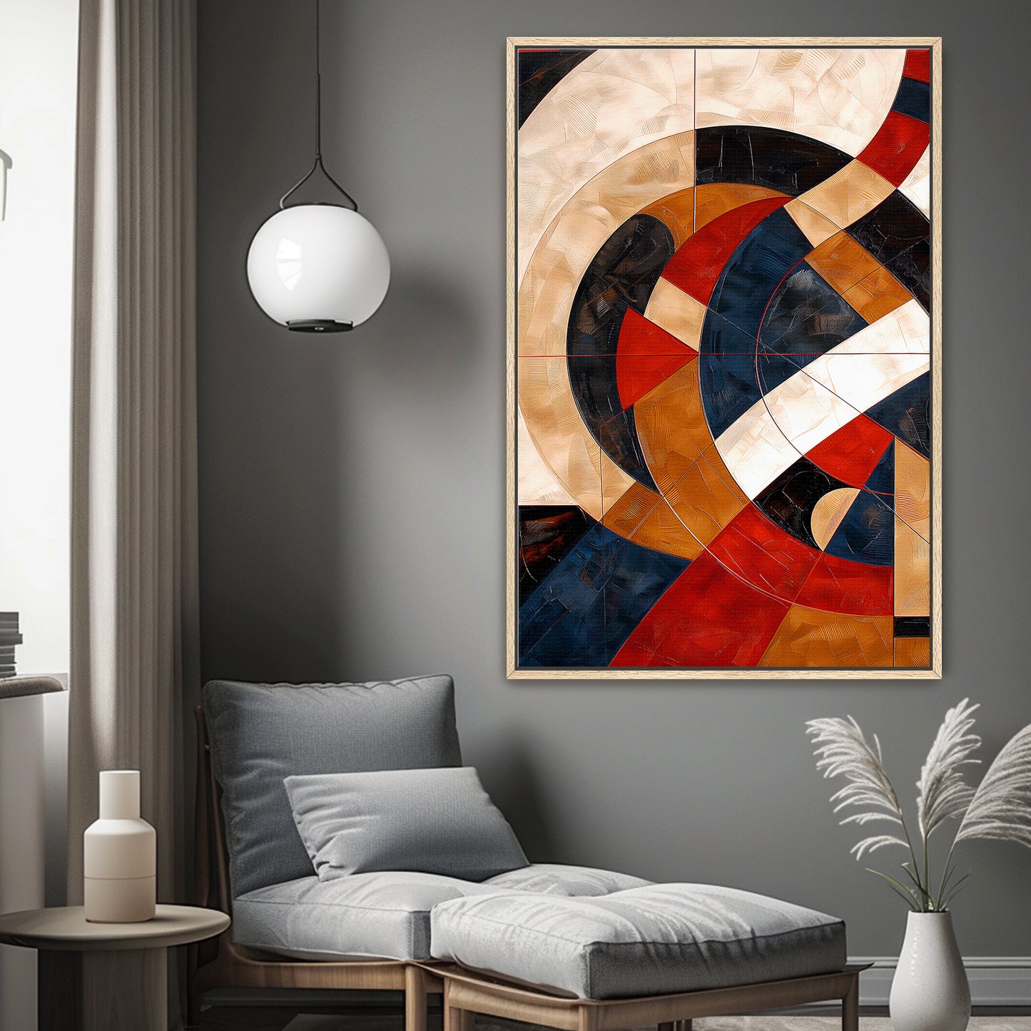 Abstract Wall Art Framed Canvas Print - "Tectonic Shift"