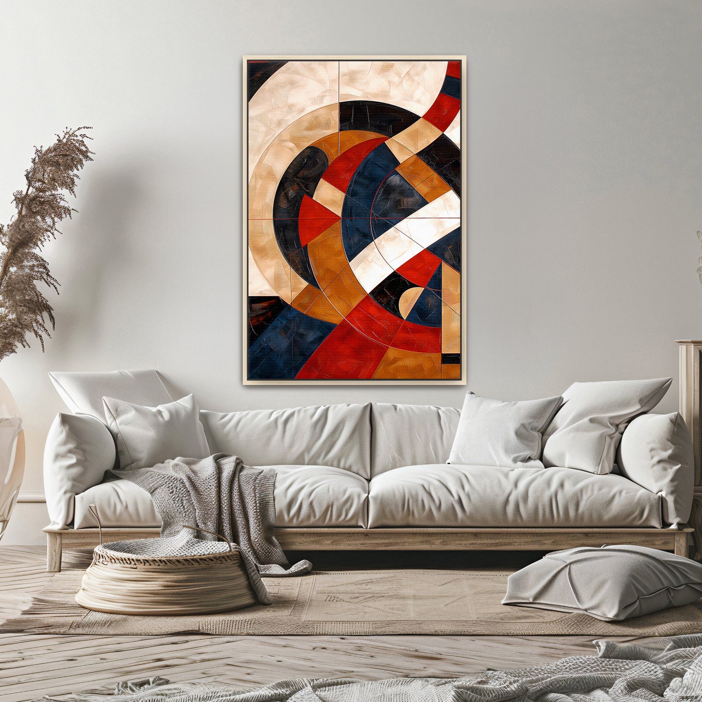 Abstract Wall Art Framed Canvas Print - "Tectonic Shift"