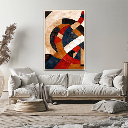 Abstract Wall Art Framed Canvas Print - "Tectonic Shift"