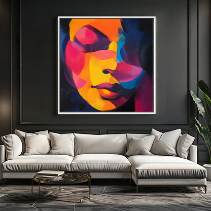 Abstract Wall Art Framed Canvas Print - "Aurora Persona"