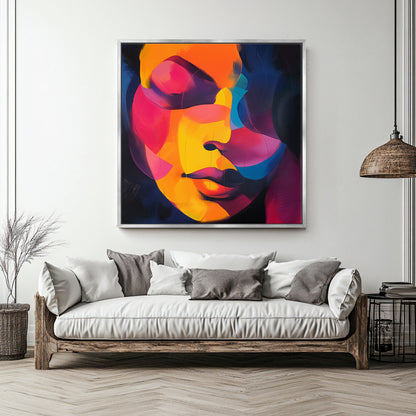 Abstract Wall Art Framed Canvas Print - "Aurora Persona"