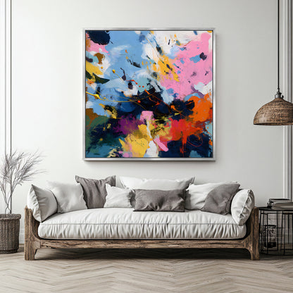 Abstract Wall Art Framed Canvas Print - "Midday Tempest"