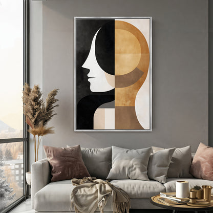 Abstract Wall Art Framed Canvas Print - "Symmetry of Self"