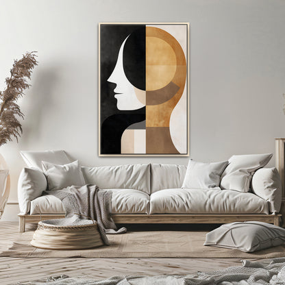 Abstract Wall Art Framed Canvas Print - "Symmetry of Self"