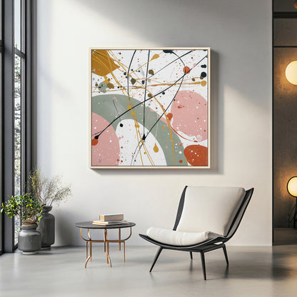 Abstract Wall Art Framed Canvas Print - "Chaotic Harmony"