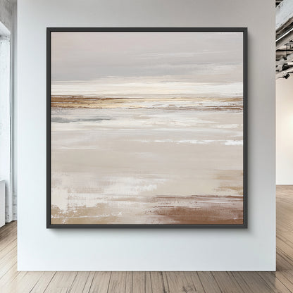 Abstract Minimalist Wall Art Framed Canvas Print - "Desert Calm"