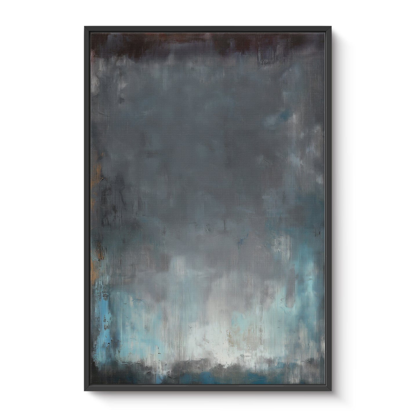 Abstract Minimalist Framed Canvas Wall Art - "Submerged Light"