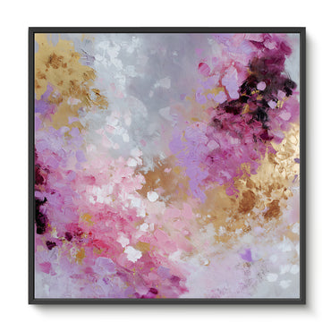 Abstract Luxury Framed Canvas Wall Art - "Opulent Haze"