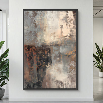 Abstract Art Framed Canvas Wall Art - "Terra Fade"