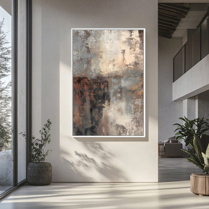 Abstract Art Framed Canvas Wall Art - "Terra Fade"