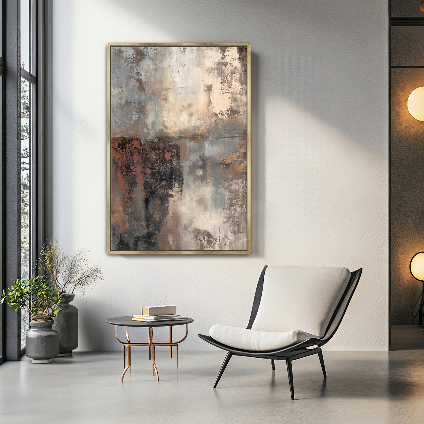Abstract Art Framed Canvas Wall Art - "Terra Fade"