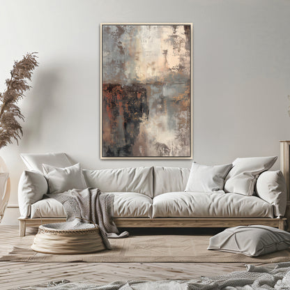 Abstract Art Framed Canvas Wall Art - "Terra Fade"