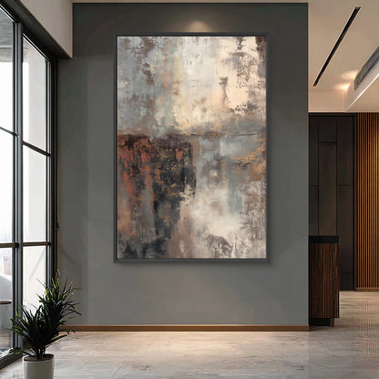 Abstract Art Framed Canvas Wall Art - "Terra Fade"