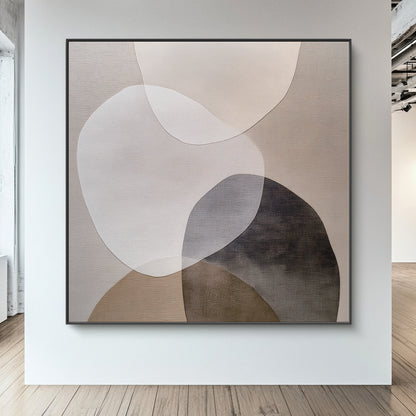 Modern Abstract Artwork Framed Canvas - "Harmony in Bloom"