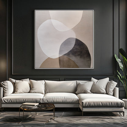 Modern Abstract Artwork Framed Canvas - "Harmony in Bloom"