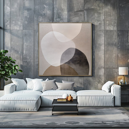 Modern Abstract Artwork Framed Canvas - "Harmony in Bloom"